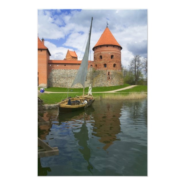 Island Castle by Lake Galve, Trakai, Lithuania Photo Print (Front)