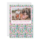 Island Christmas, Beach Pink & Green Custom Photo