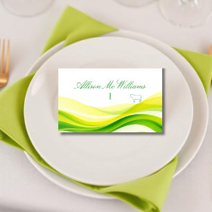 Island Citrus Green and Yellow Meal Icons Meat Table Number