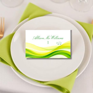 Island Citrus Green and Yellow Meal Icons Pork Table Number