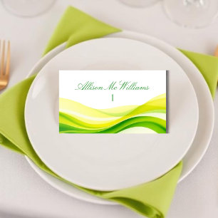 Island Citrus Green and Yellow Placecards Table Number