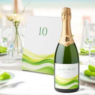 Island Citrus Green and Yellow Sparkling Wine Label