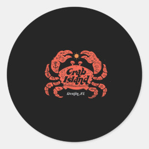 Island Crab Sandbar Hangout In Destin Florida Fl C Classic Round Sticker