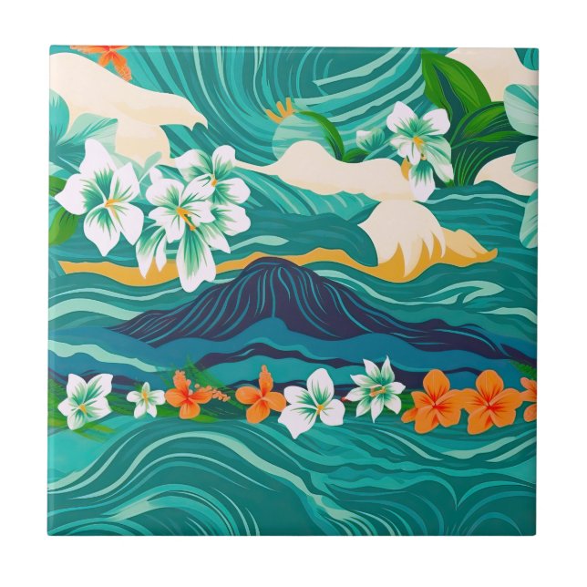 Island Dreams Ceramic Tile (Front)