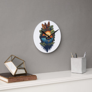 Island Dreams - The Caribbean Friends Collection Round Clock