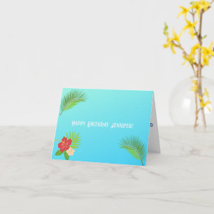 Island Escape Customisable Greeting  Card