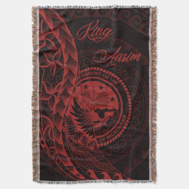 Island Federated States of Micronesia Throw Blanket (Front Vertical)