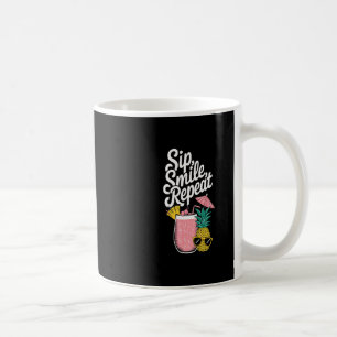 Island Feeling Sip Smile Repeat Pineapple Fun Coffee Mug