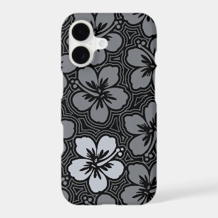 Island Floral Hawaiian Accent Hibiscus Pinstriped