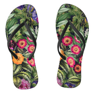 Island Floral Pink Meadow Thongs