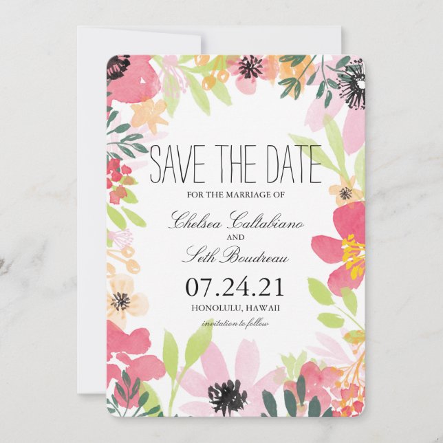 Island Flower Gardens | Save the Date (Front)