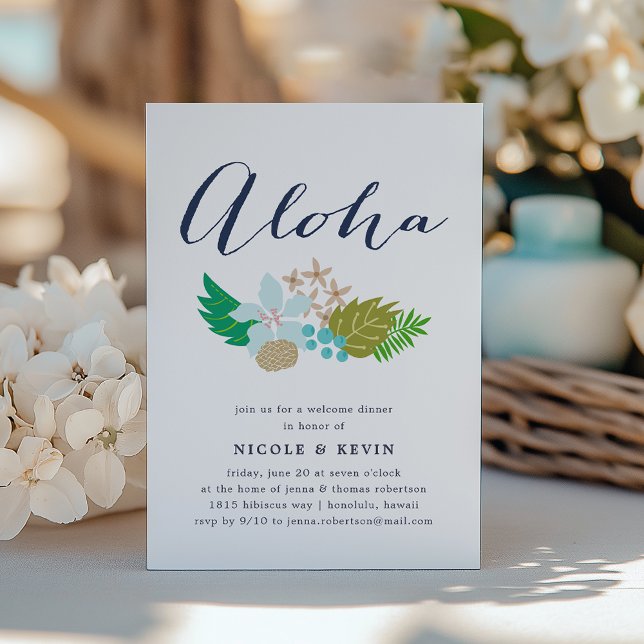 Island Flowers | Aloha Wedding Welcome Dinner Invitation (Creator Uploaded)