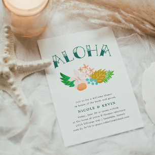 Island Flowers   Aloha Welcome Dinner Invitation