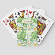 Island Flowers and Monstera Leaves Personalised
