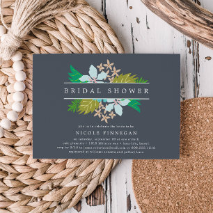 Island Flowers Bridal Shower Invitation