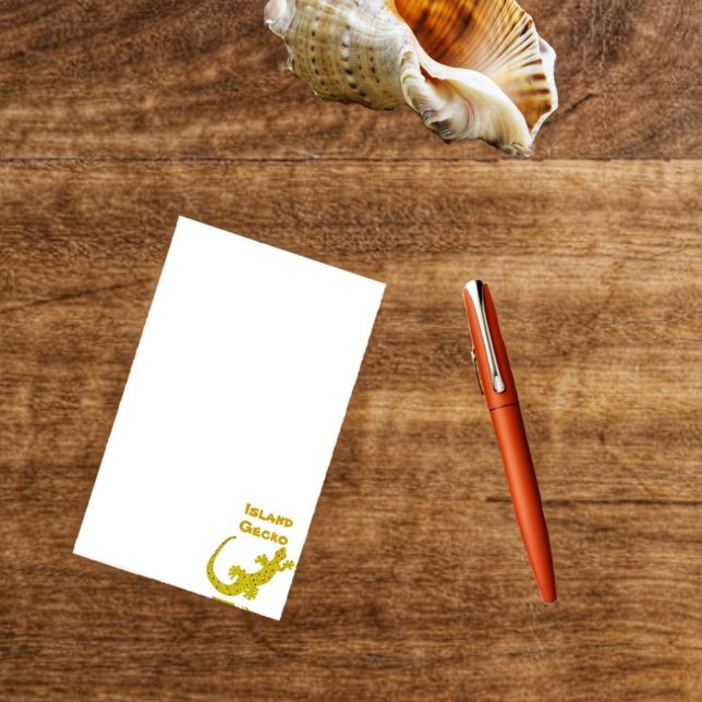 Island Gecko Post-It Notes (Island Gecko design, comes in several other styles, of post-it-notes, for your choosing!)