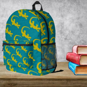 Island Gecko Printed Backpack
