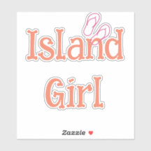 Island Girl Car Sticker
