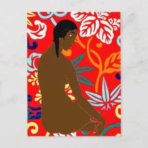 Island Girl, Gauguin Style, Postcard