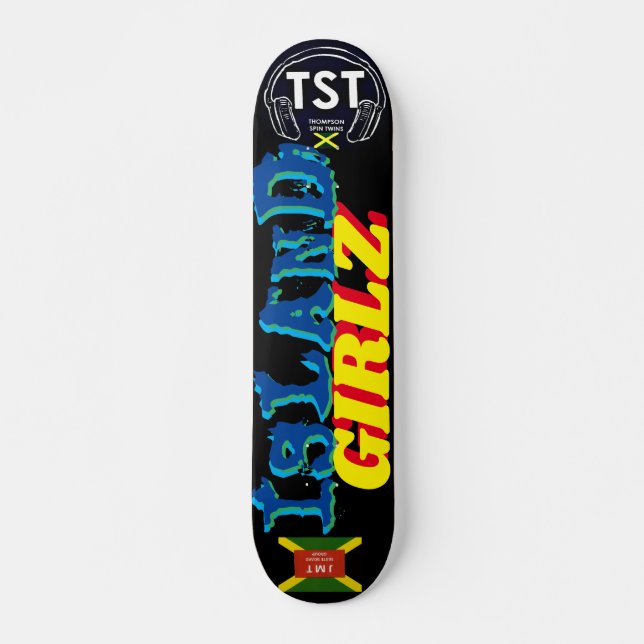 ISLAND GIRLZ Skateboard, 7¾" Deck Skateboard (Front)