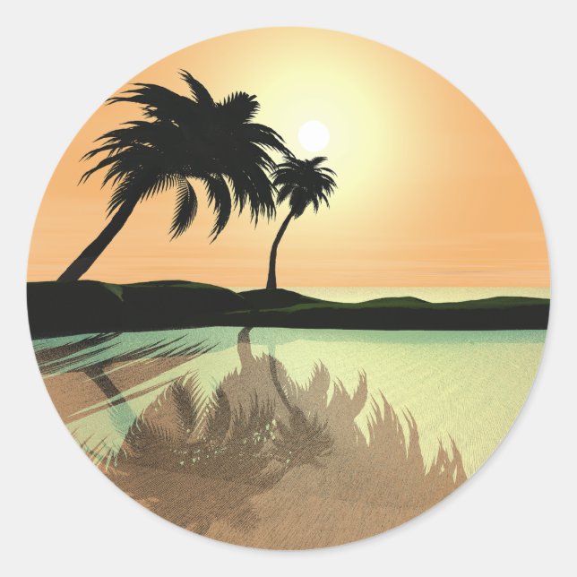 Island Gold Classic Round Sticker (Front)