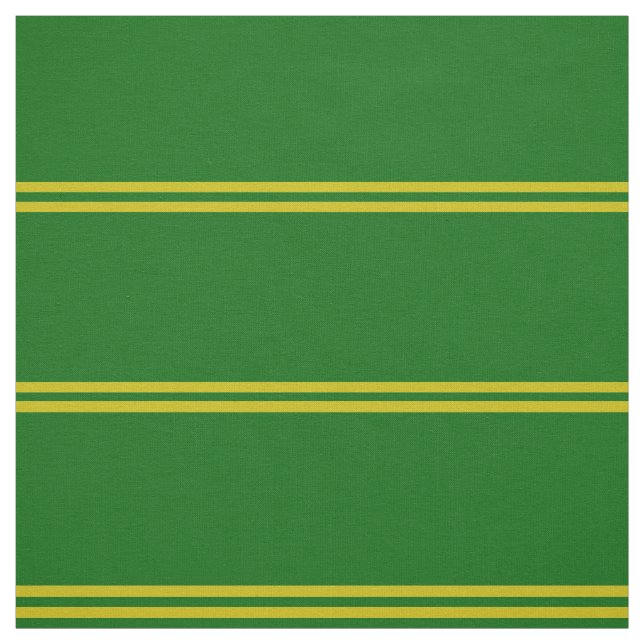 Island green, gold striped design fabric (Swatch)