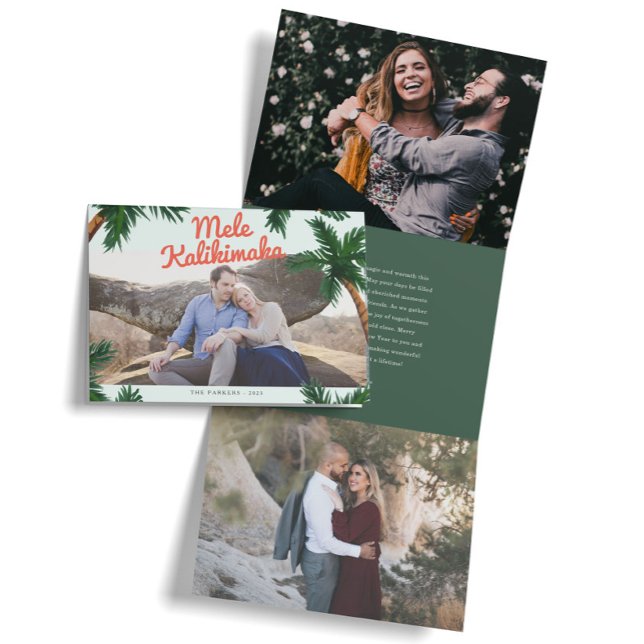 Island Greeting Tri-Fold Holiday Card (Creator Uploaded)