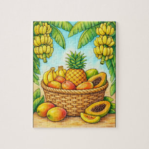 Island Harvest Fruit Basket Jigsaw Puzzle