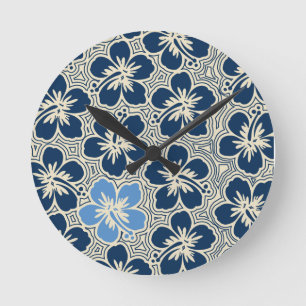 Island Hibiscus Hawaiian Wall Clocks