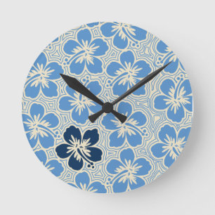 Island Hibiscus Hawaiian Wall Clocks