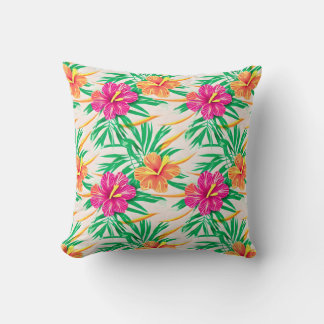 Island Hibiscus Throw Pillow