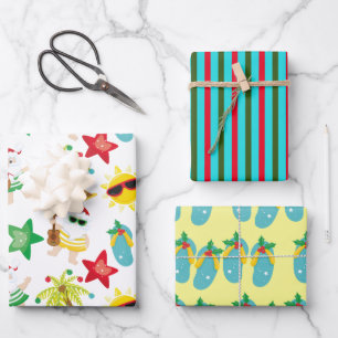 Island Holiday Wrapping Sheets, Matte 19" x 29" Wrapping Paper Sheet