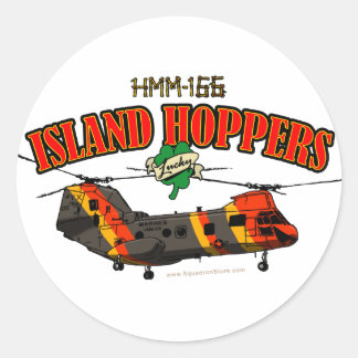 Island Hoppers Simple Design Classic Round Sticker