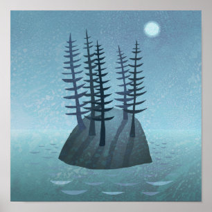 Island in the Ocean Art Poster