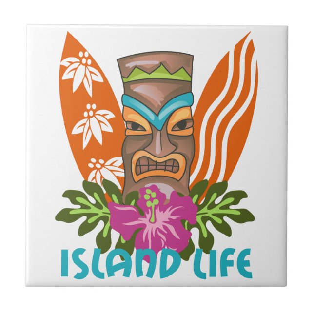 Island Life Ceramic Tile (Front)