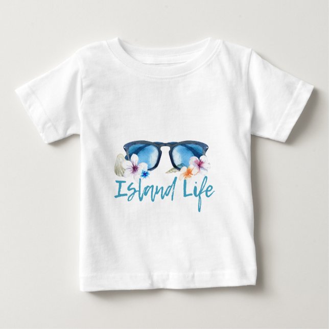 Island Life Sunglasses Baby T-Shirt (Front)