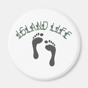 Island Life - Tropical Barefoot On The Beach Magnet