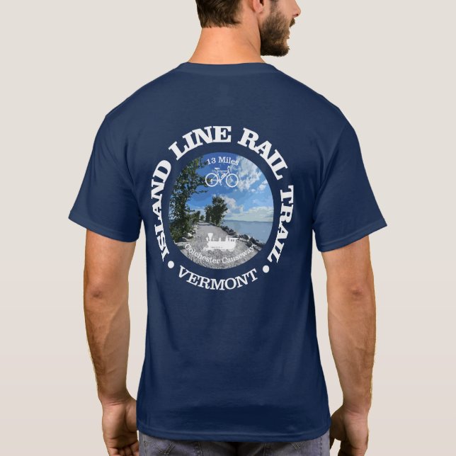 Island Line Rail Trail (cycling c) T-Shirt (Back)
