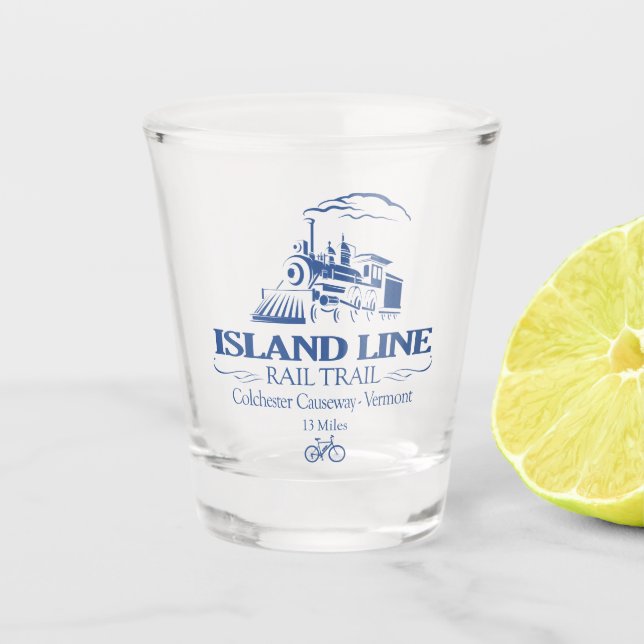Island Line Rail Trail (RT) Shot Glass (Front)