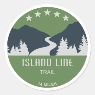 Island Line Trail Classic Round Sticker