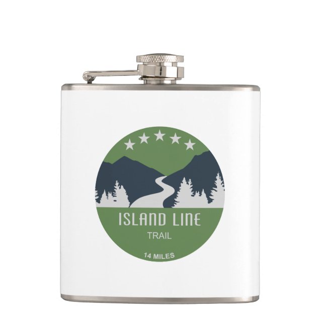 Island Line Trail Hip Flask (Front)