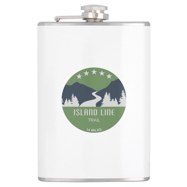 Island Line Trail Hip Flask (Front)