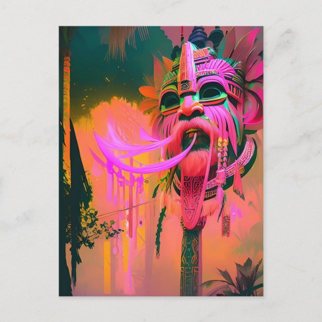 Island Magic in the Air Ken Gauge Tropical Postcard (Front)