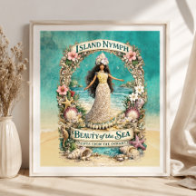 Island Nymph Tropical Spiritual Ocean Fantasy Art