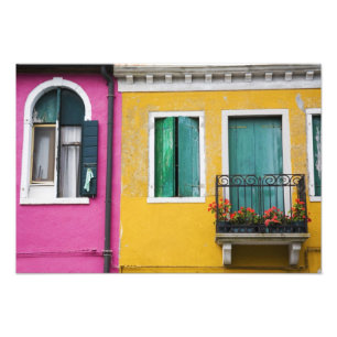 Island of Burano, Burano, Italy. Colourful 5 Photo Print
