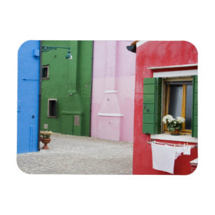 Island of Burano, Burano, Italy. Colourful Burano  Magnet