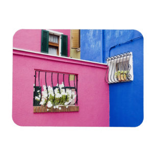 Island of Burano, Burano, Italy. Colourful Burano Magnet