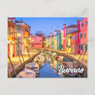 Island Of Burano, Italy Postcard