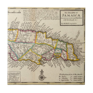 Island of Jamaica Ceramic Tile