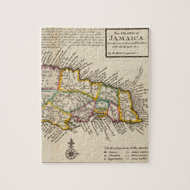 Island of Jamaica Jigsaw Puzzle (Vertical)